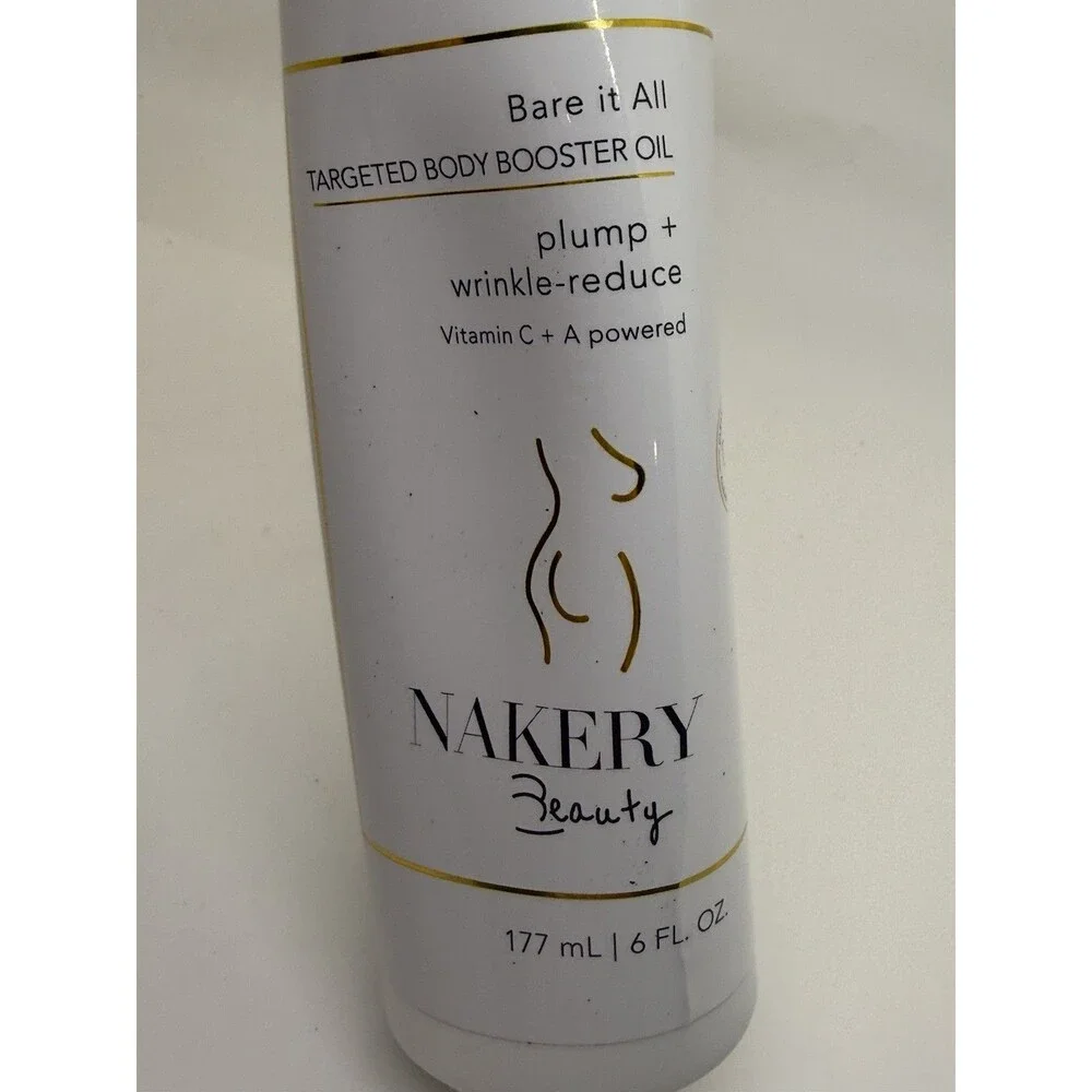 Nakery Beauty Bare It All Targeted Body Booster Oil 6FlOz / 177mL NEW Not Sealed